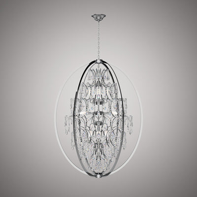 Bella 12-Light 36-in Polished Chrome Chandelier Dimmable 480W