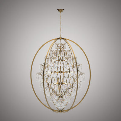 Bella 16-Light 48-in Aged Brass Chandelier Dimmable 640W
