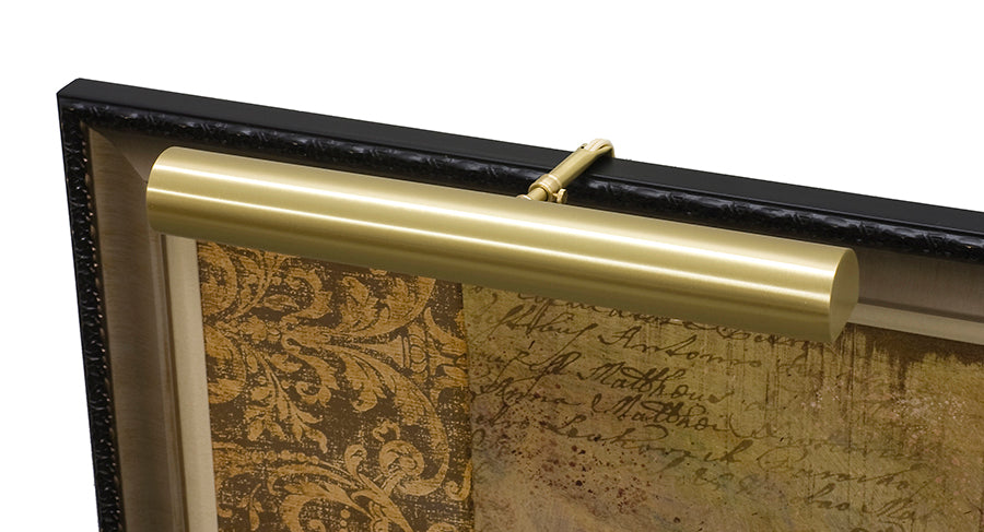 16-inch Classic Contemporary Satin Brass Plug-In Picture Light