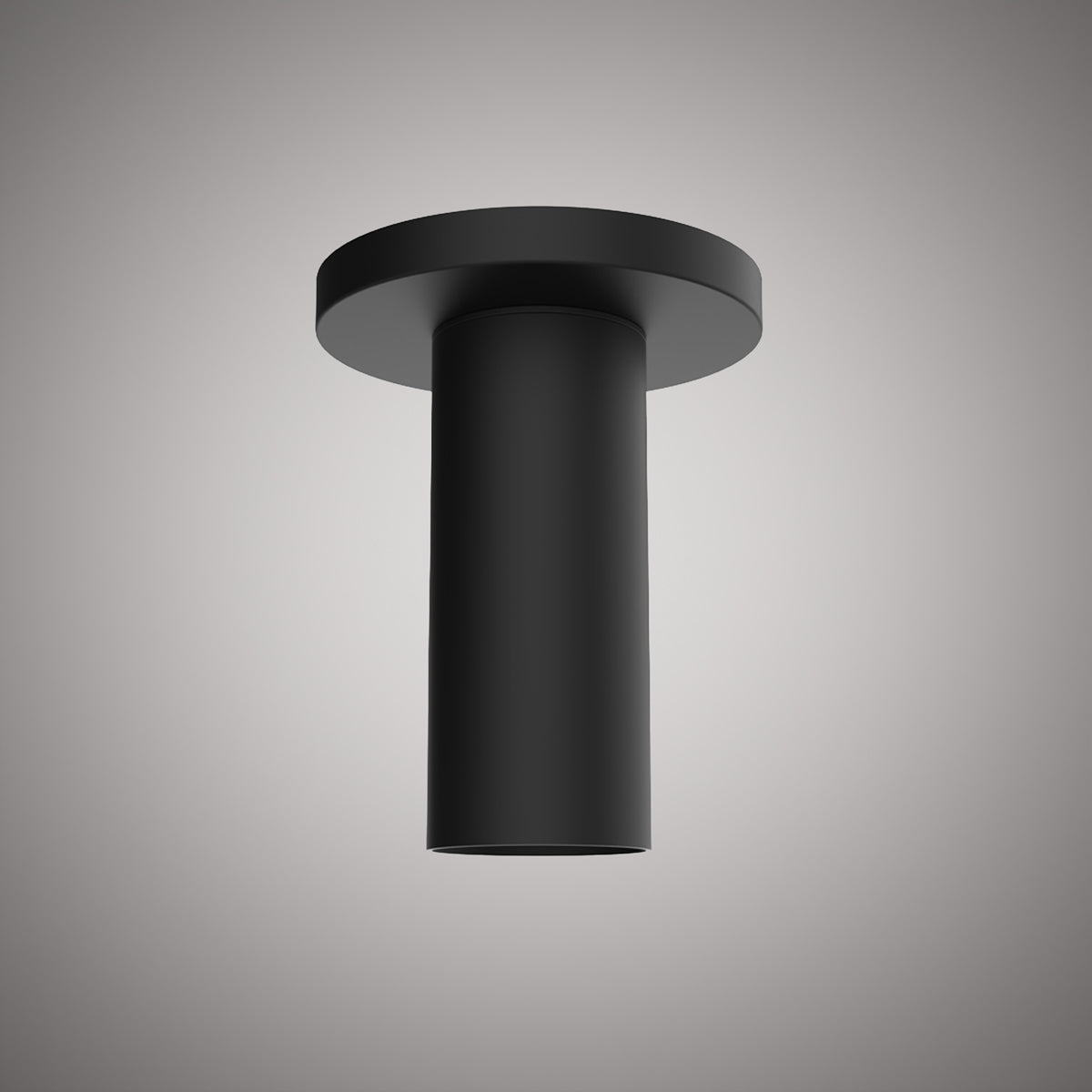 1 Lights Sleek Flush Mount Matte Black  Dimmable 50W