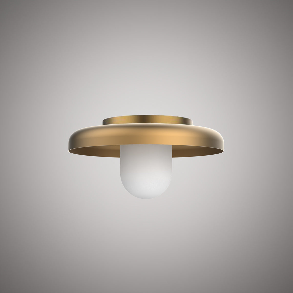 1 Lights Cloud 12-In Flush Mount Aged Brass  Dimmable 60W