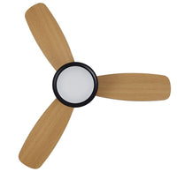 52 Inch 1 Light LED Indoor Outdoor Black Ceiling Fan with Remote