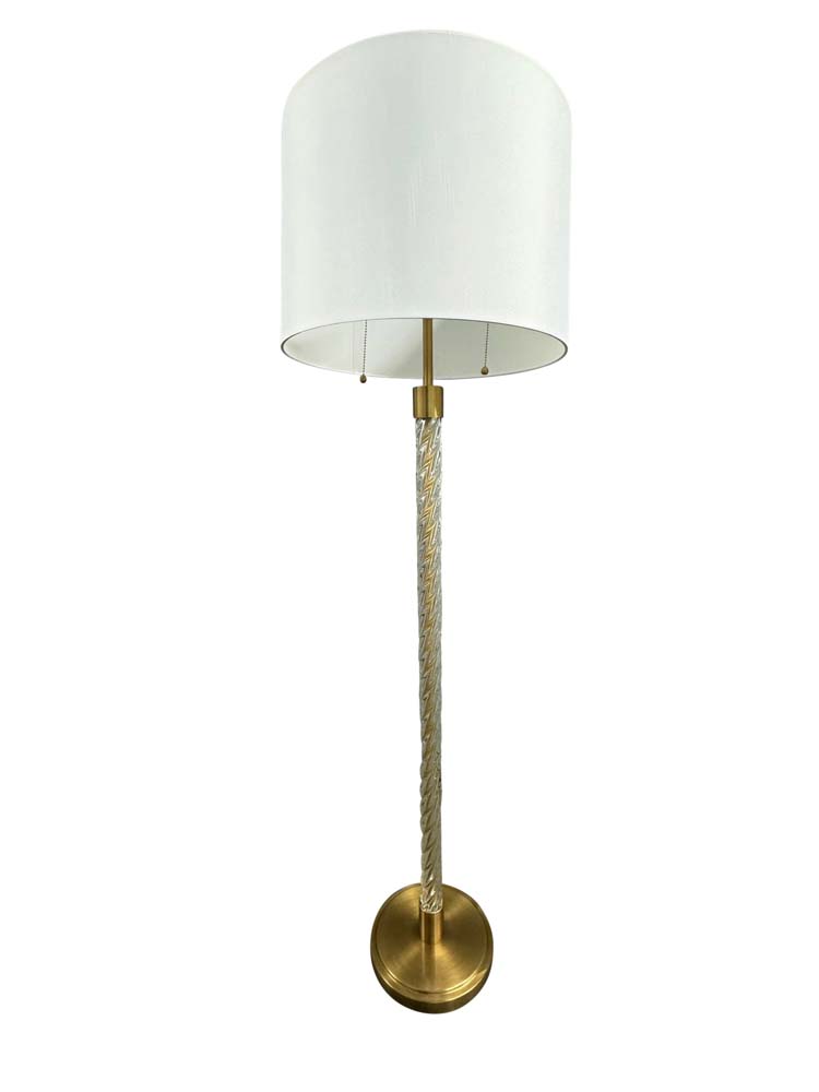 60-inch Chloe Brushed Brass Floor Lamp