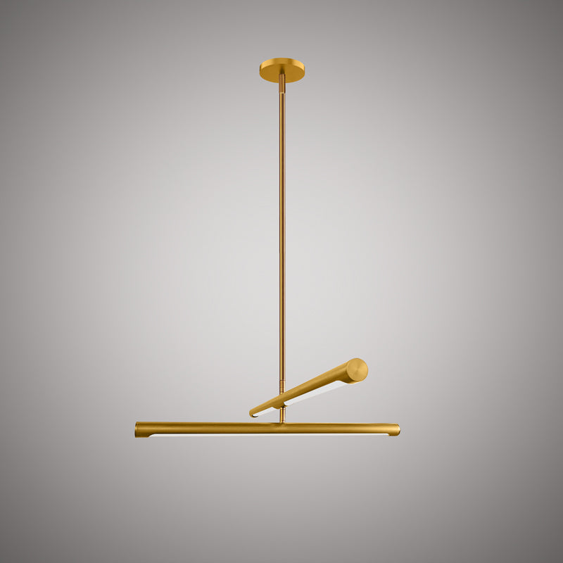 Baton 30-in LED Pendant Aged Brass  Dimmable 30W