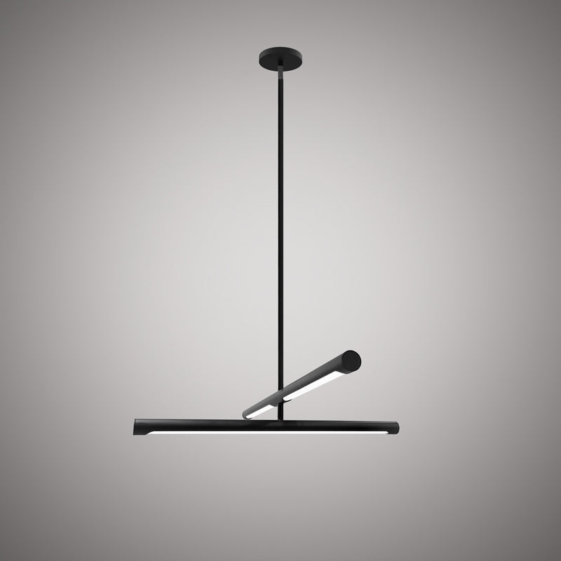 Baton 30-in LED Pendant Matte Black  Dimmable 30W