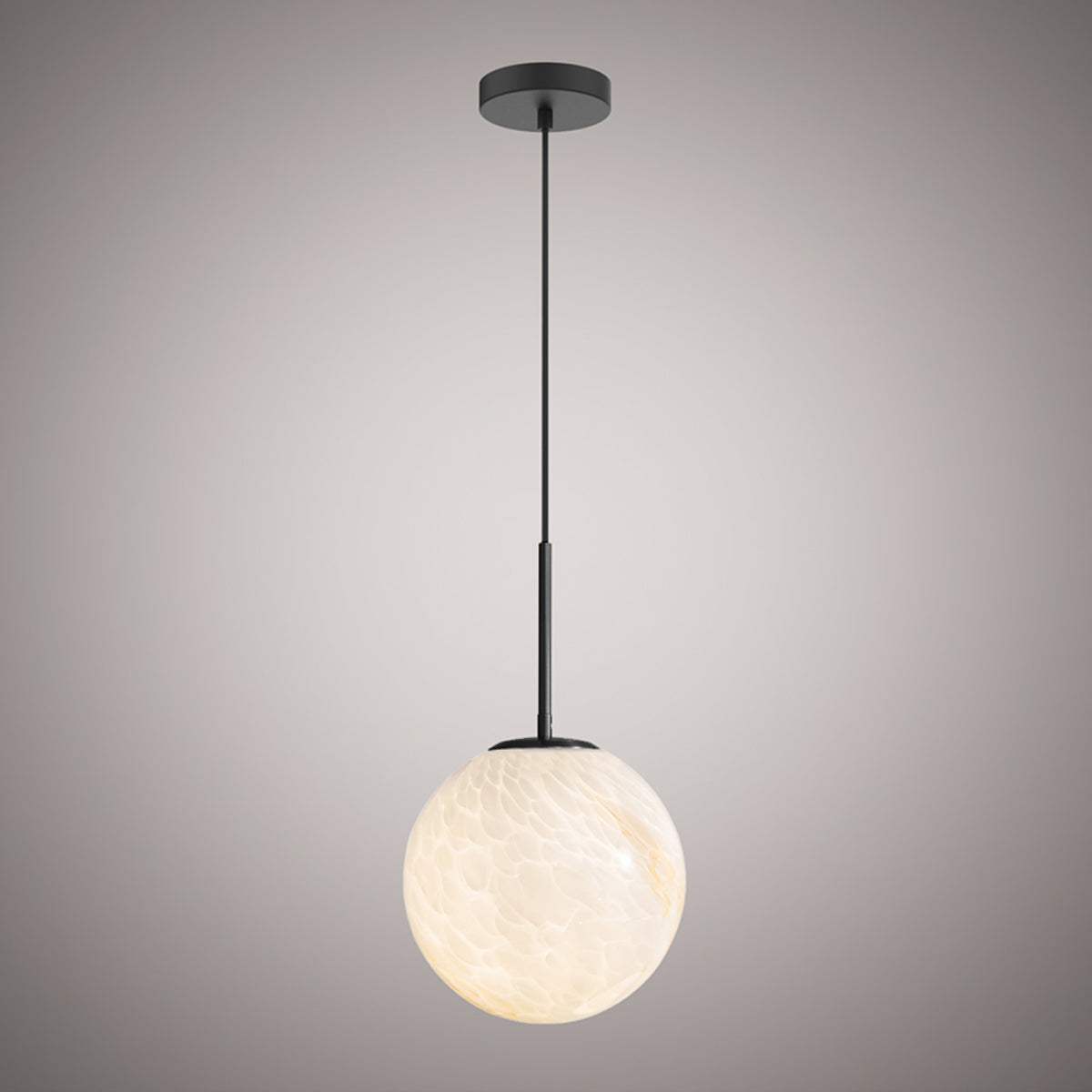 1 Lights Pearl Single Pendant Matte Black  Dimmable 60W