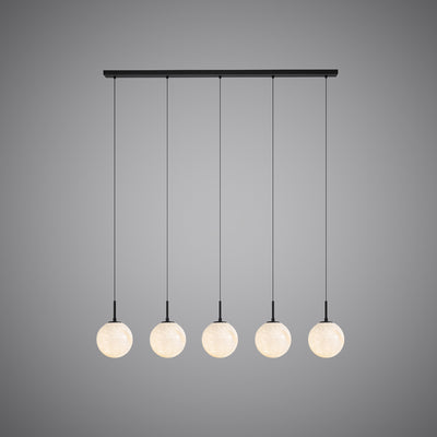 Pearl 47-inch 5-light Matte Black Dimmable Linear Pendant Light