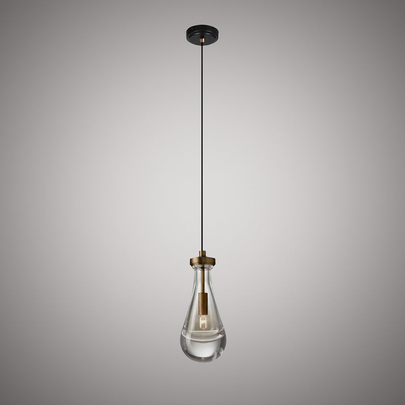 1 Lights Loft single pendant Aged Brass/Matte Black  Dimmable 40W