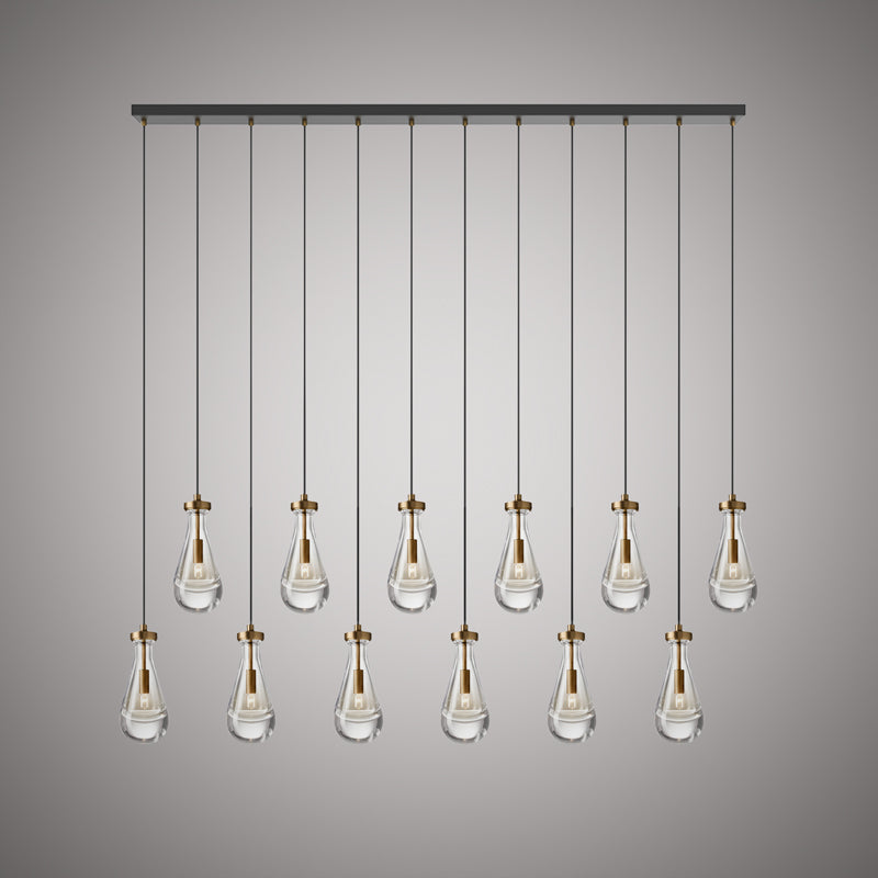 12 Lights Loft 12-light Chandelier Aged Brass/Matte Black  Dimmable 480W