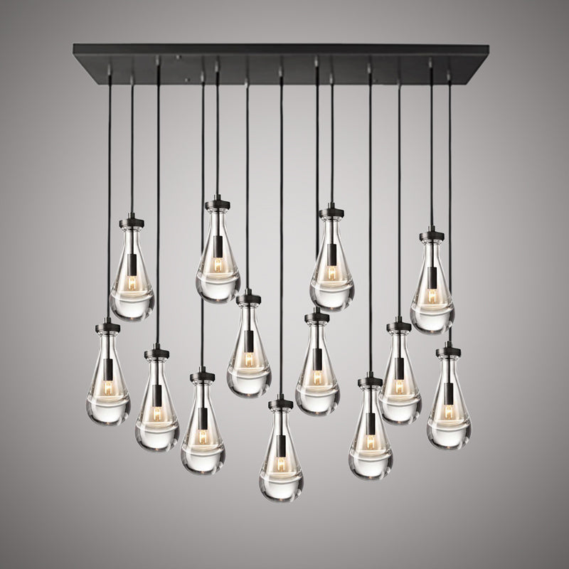 13 Lights Loft 13-light Chandelier Matte Black  Dimmable 520W