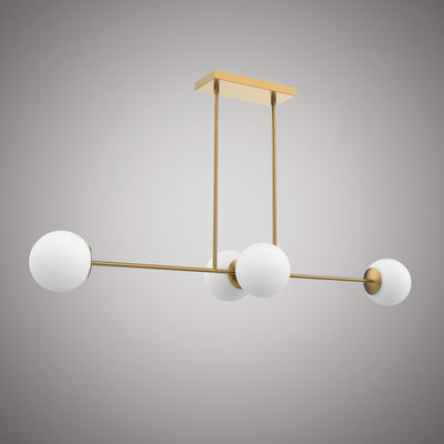 Bloom 4-Light 48-in Aged Brass Chandelier Dimmable 160W