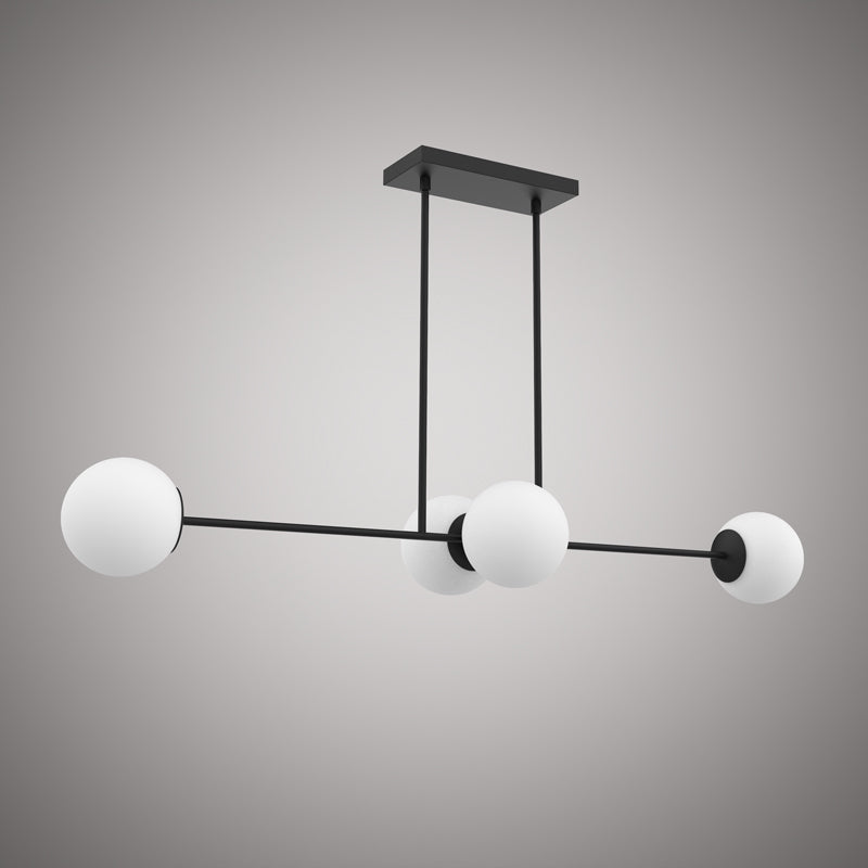 4 Lights Bloom 48-in Linear Matte Black  Dimmable 160W