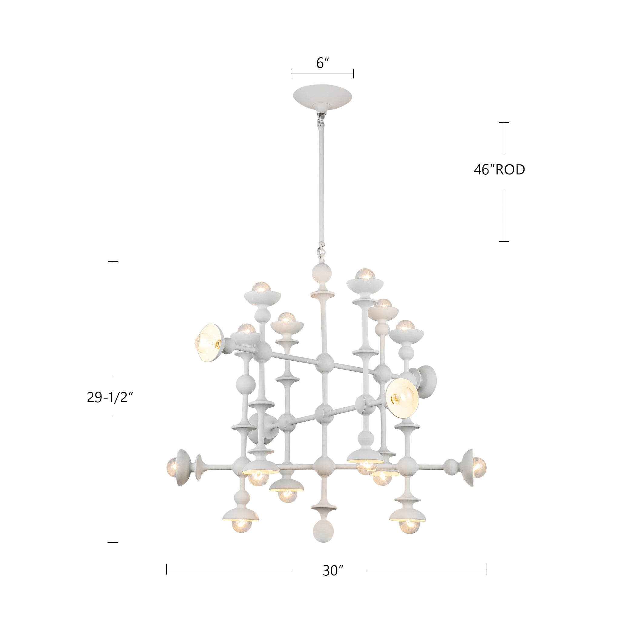 Cadence 29-in Steel Chandelier