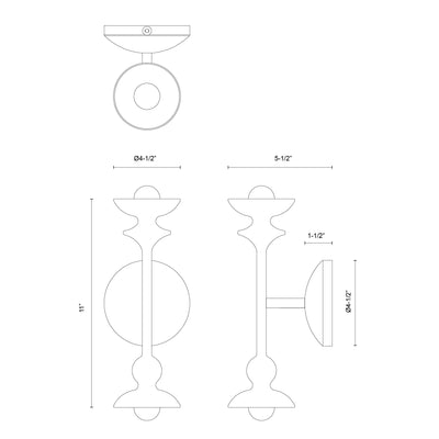 Cadence 11-in 2 Lights Steel Vanity Light