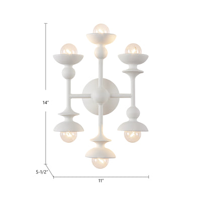 Cadence 11-in 6 Lights Steel Vanity Light