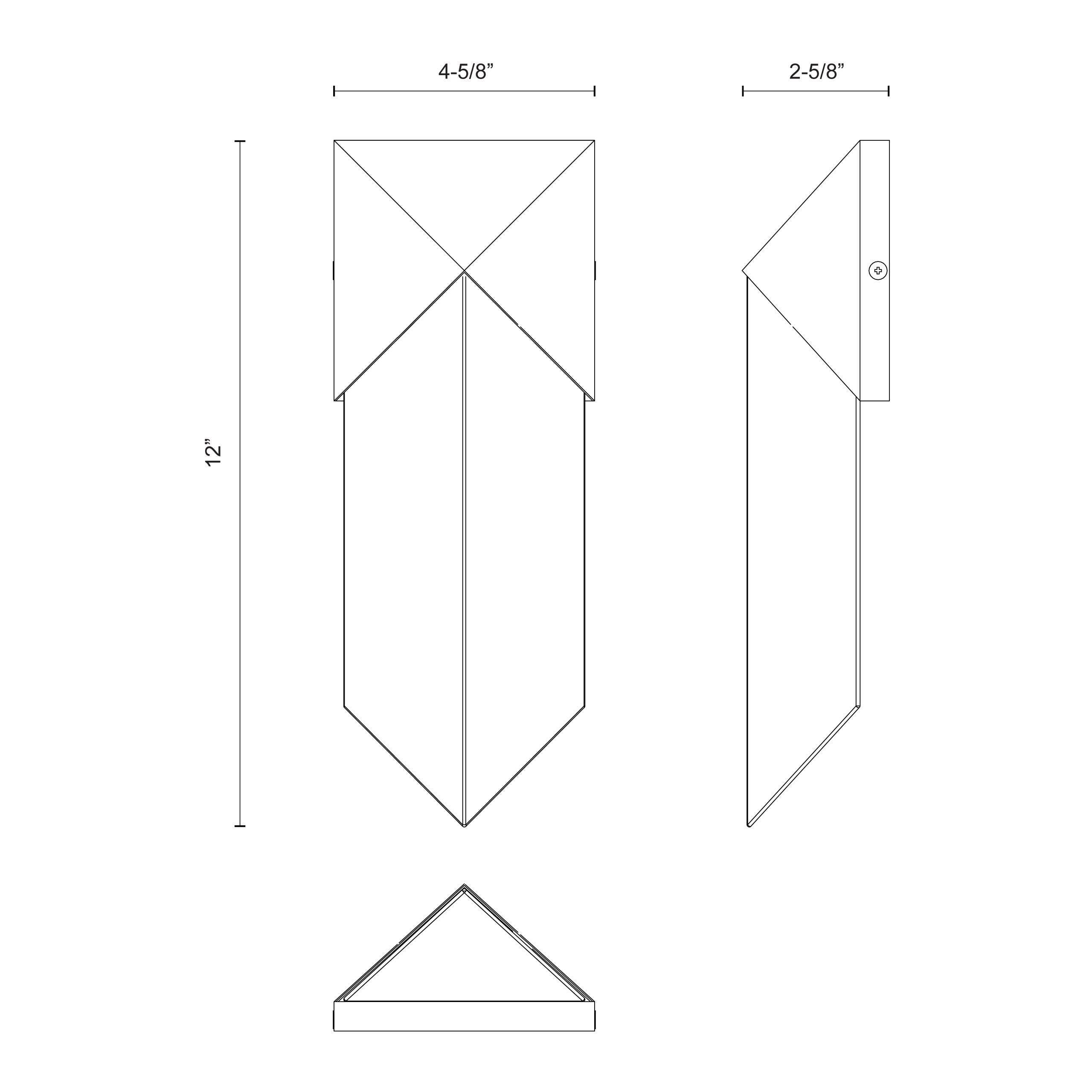 Caesar 12-in Steel Vanity Light