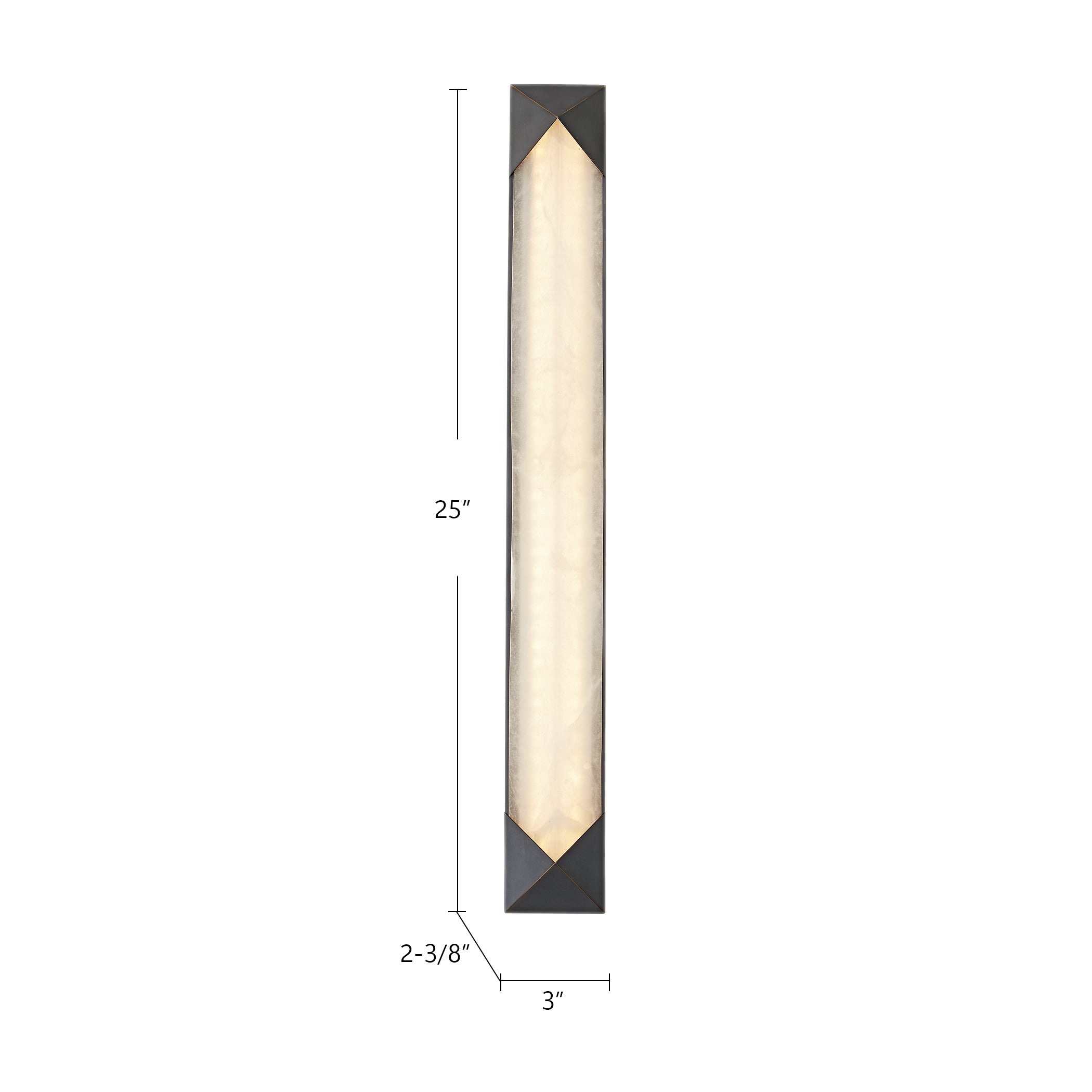 Caesar 25-in Steel Vanity Light