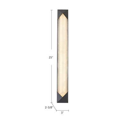 Caesar 25-in Steel Vanity Light