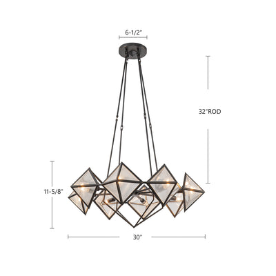 Cairo 30-in Steel Chandelier