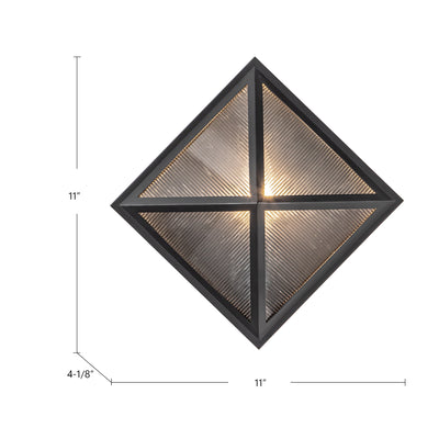 Cairo 11-in Steel Outdoor Wall Sconce