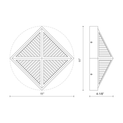 Cairo 11-in Steel Outdoor Wall Sconce