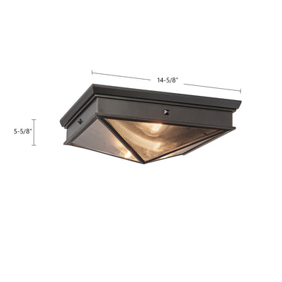 Cairo 15-in Steel Flush Mount