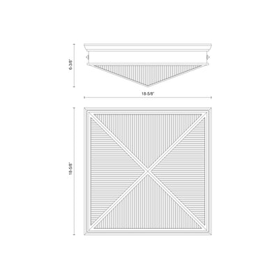 Cairo 19-in Steel Flush Mount