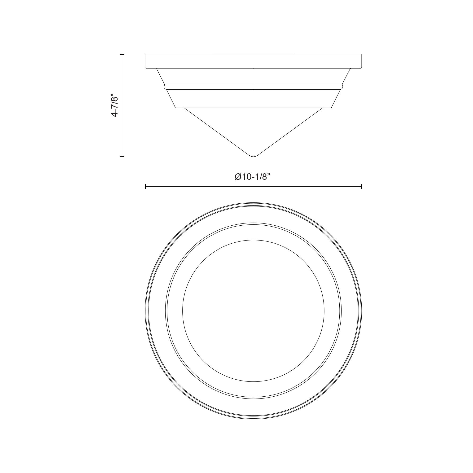 Willard 10-in Steel Flush Mount