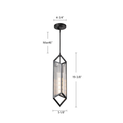 Cairo 19-in Steel Pendant
