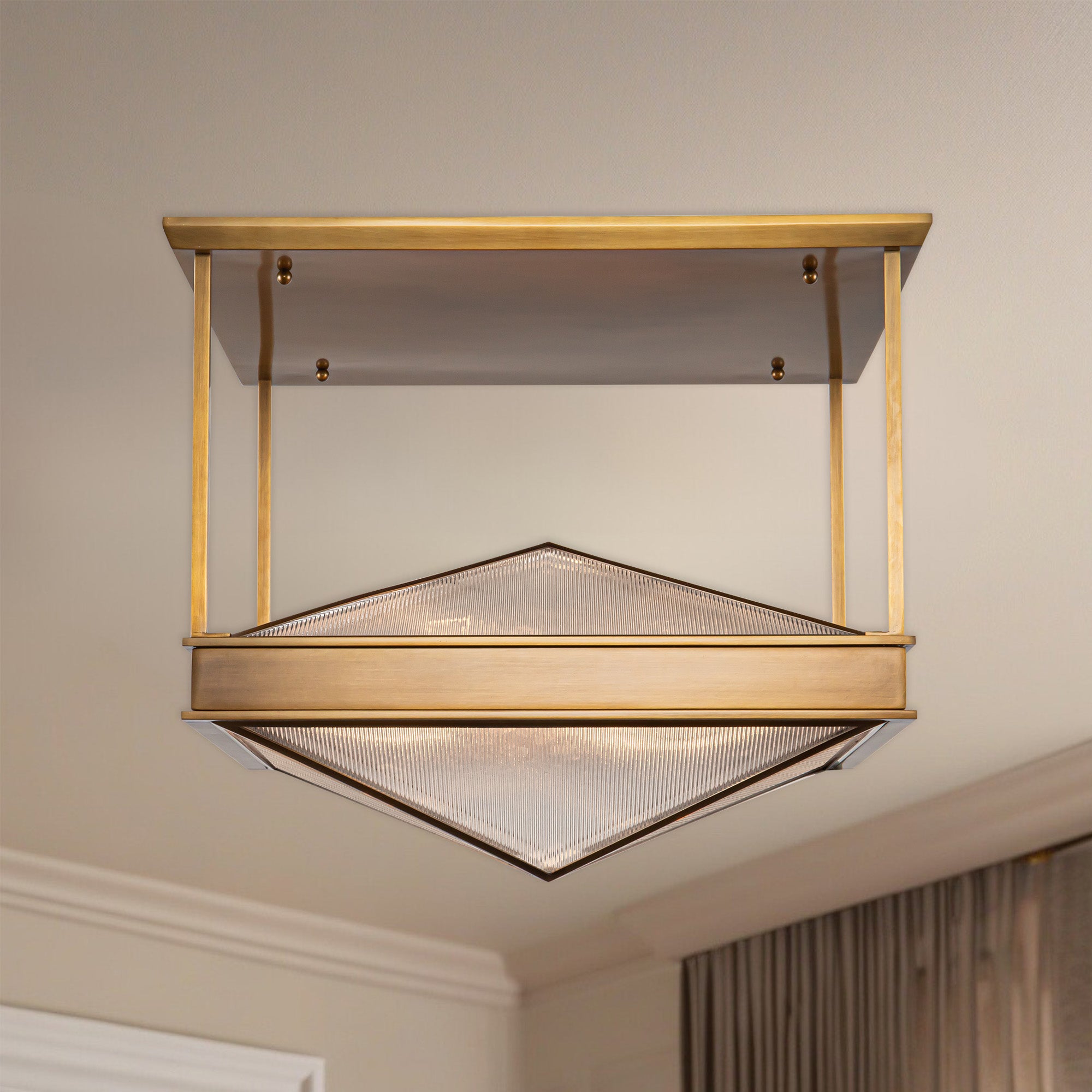 Cairo 19-in Steel Semi-Flush Mount