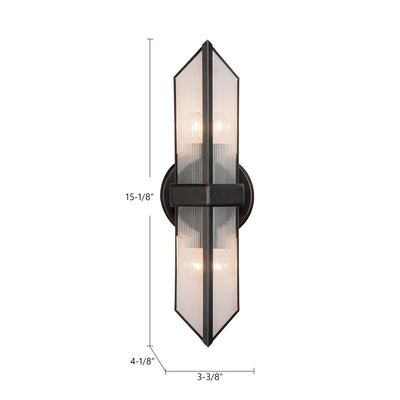 Cairo 15-in Steel Vanity Light
