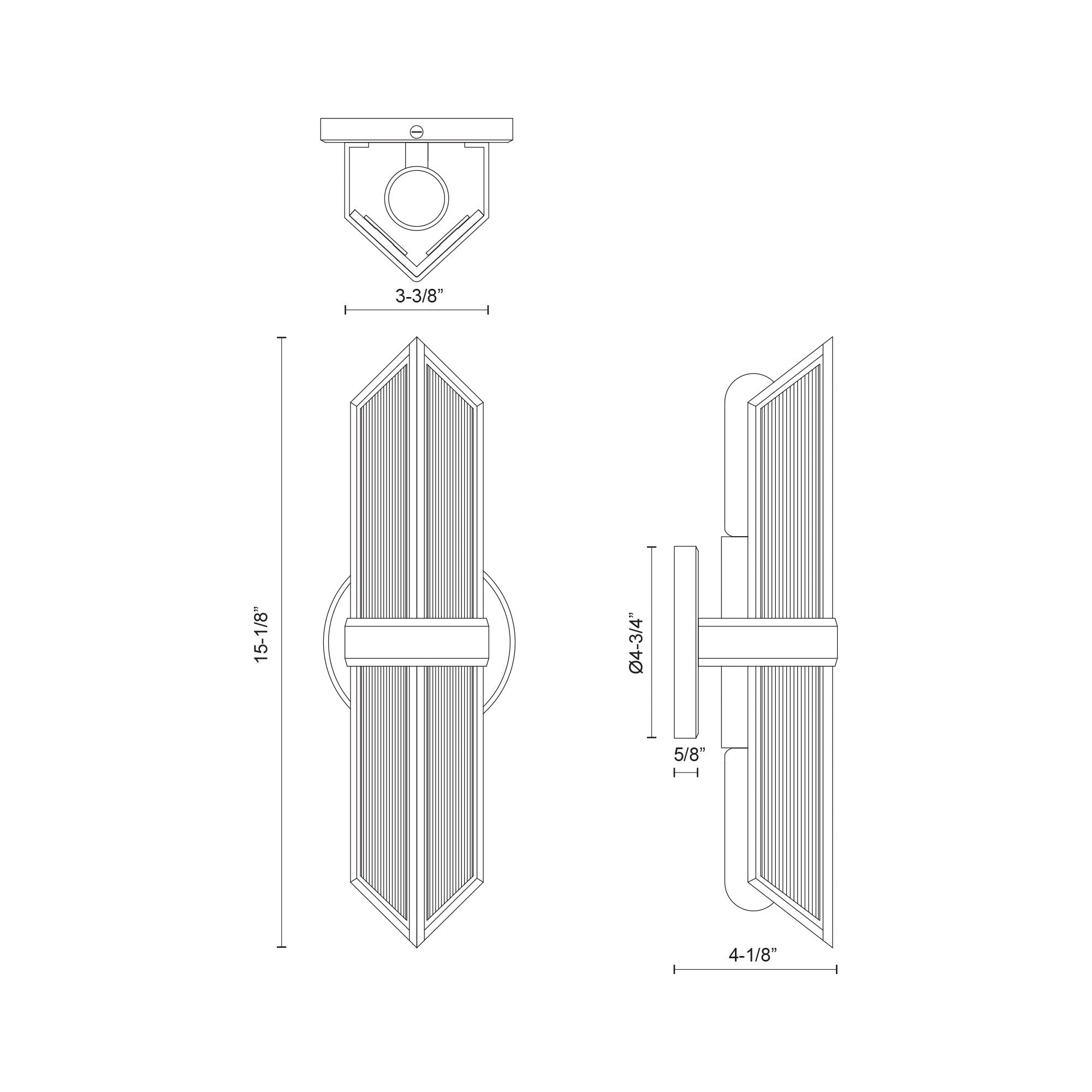 Cairo 15-in Steel Vanity Light