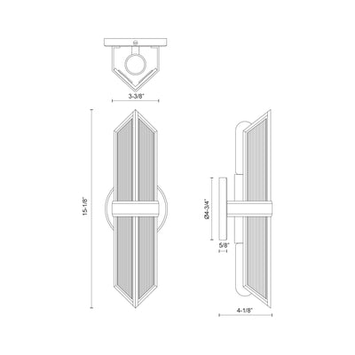Cairo 15-in Steel Vanity Light