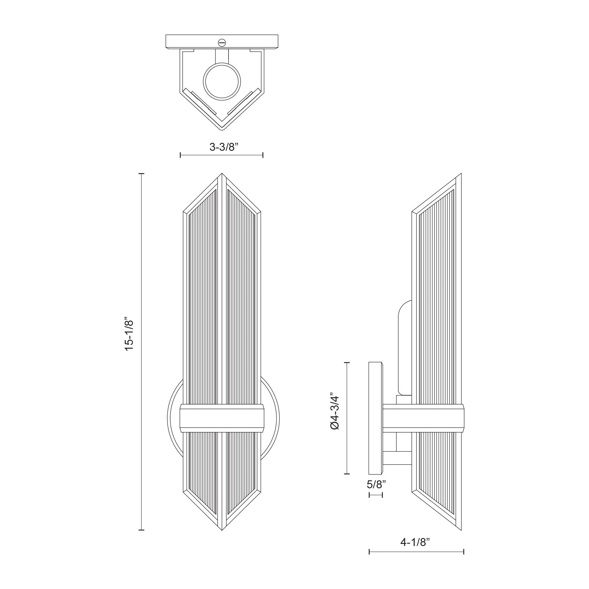 Cairo 4-in Steel Vanity Light