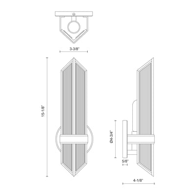 Cairo 4-in Steel Vanity Light