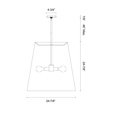 Calor 25-in Steel Pendant