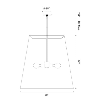 Calor 30-in Steel Pendant