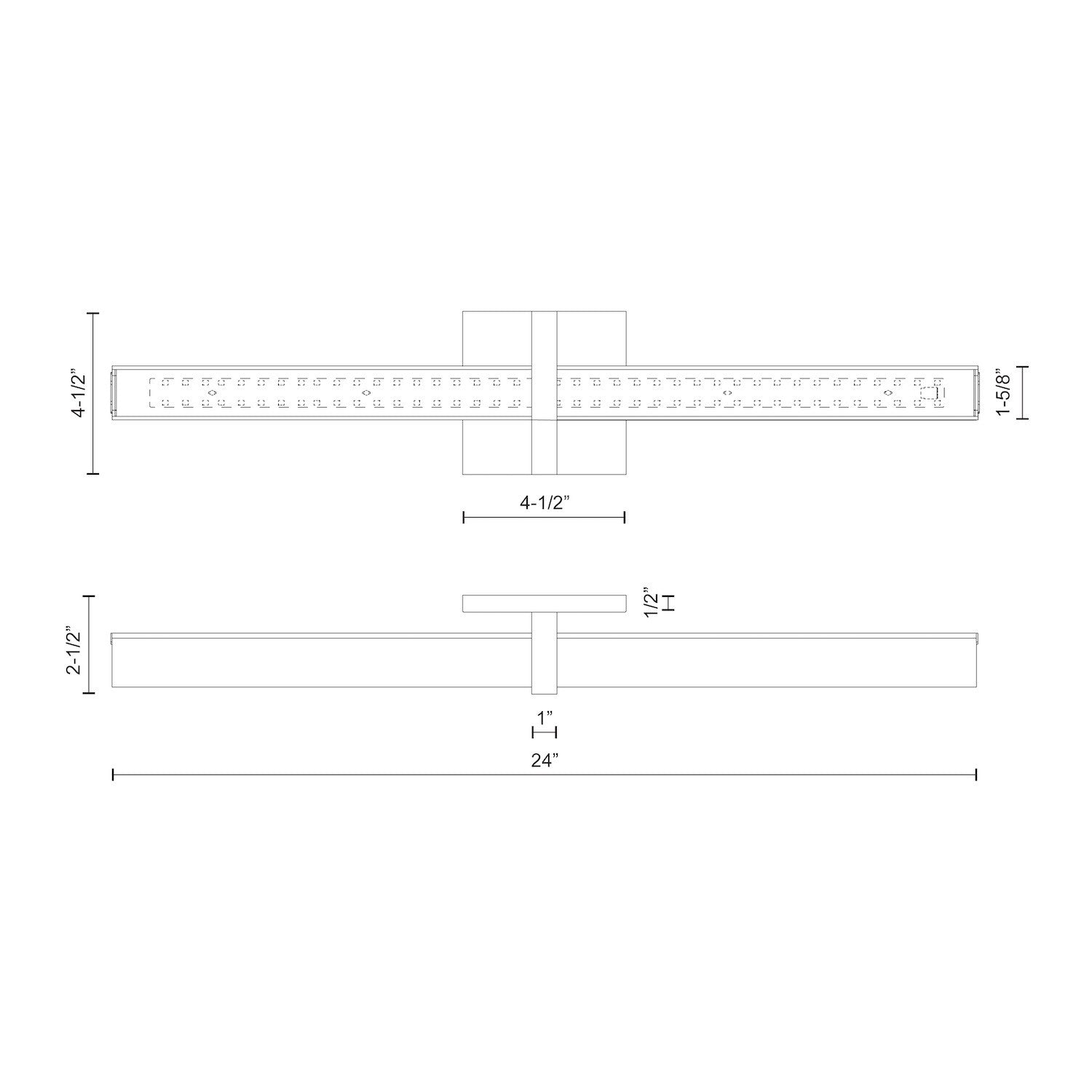 Camden 24-in Aluminum Vanity Light