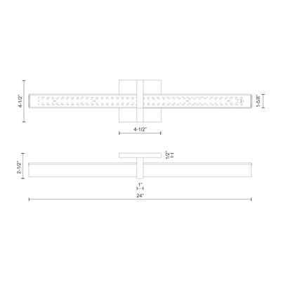 Camden 24-in Aluminum Vanity Light