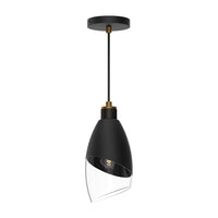 Capri 5-in Chrome and Clear Glass Mini Pendant