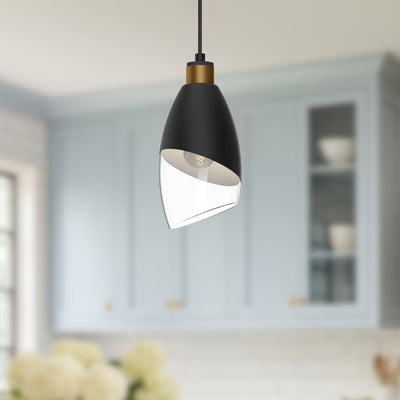 Capri 5-in Chrome and Clear Glass Mini Pendant