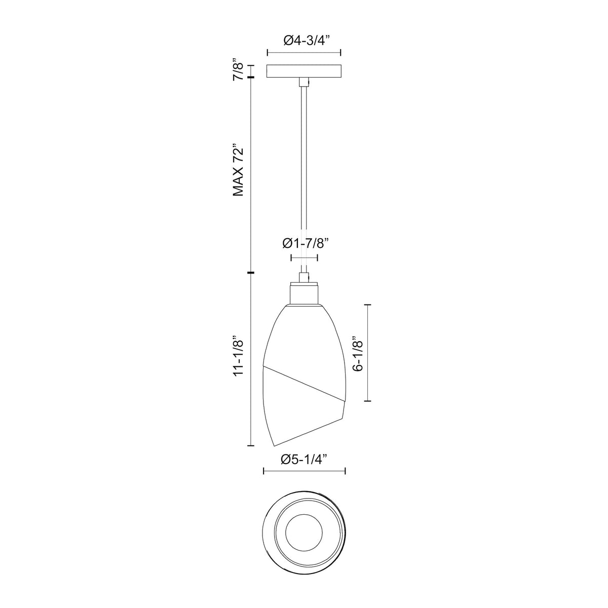 Capri 5-in Chrome and Clear Glass Mini Pendant