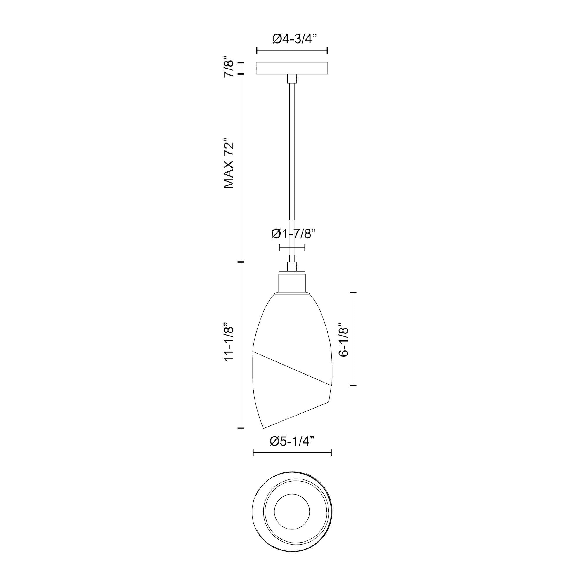 Capri 5-in Chrome and Clear Glass Mini Pendant
