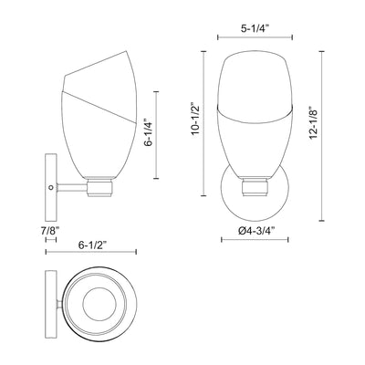 Capri 5-in 1 Light Steel Vanity Light
