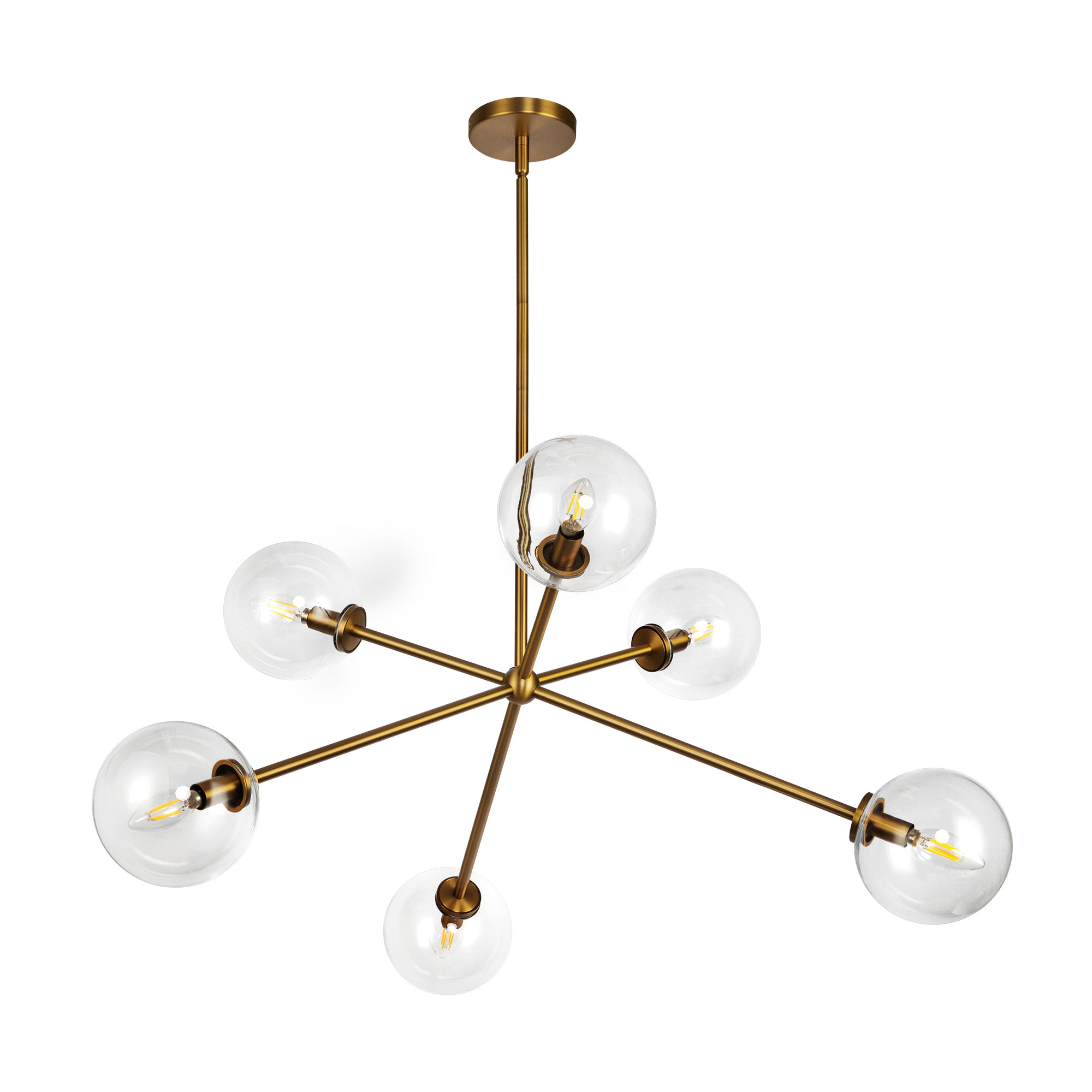 Cassia 40-in Steel Chandelier