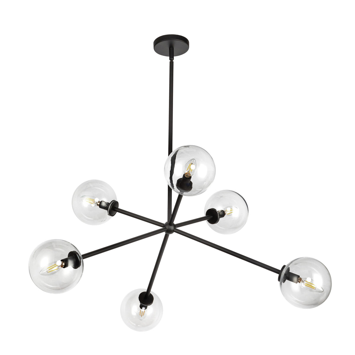 Cassia 40-in Steel Chandelier