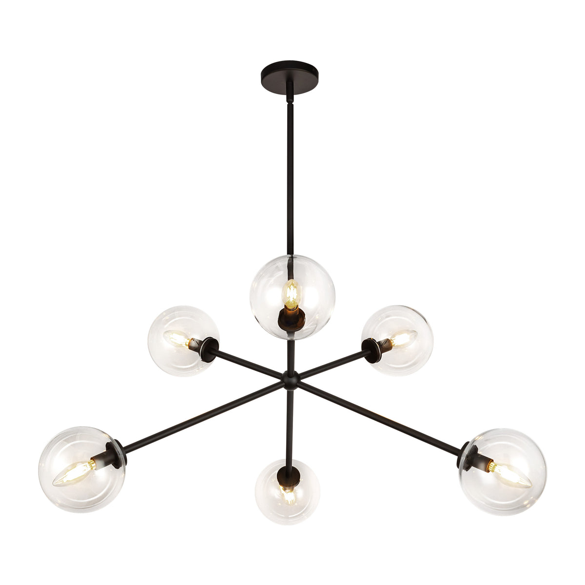Cassia 40-in Steel Chandelier