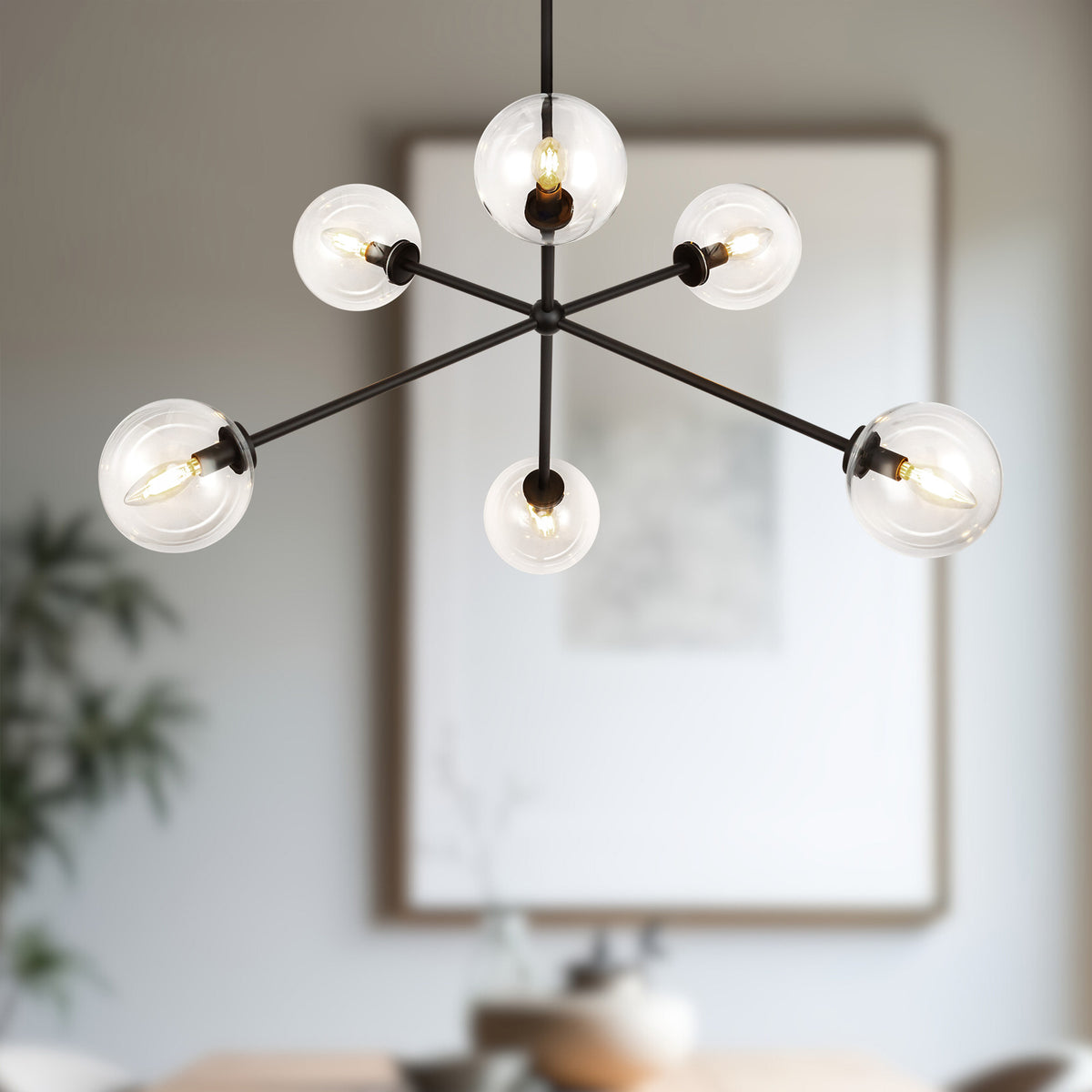 Cassia 40-in Steel Chandelier