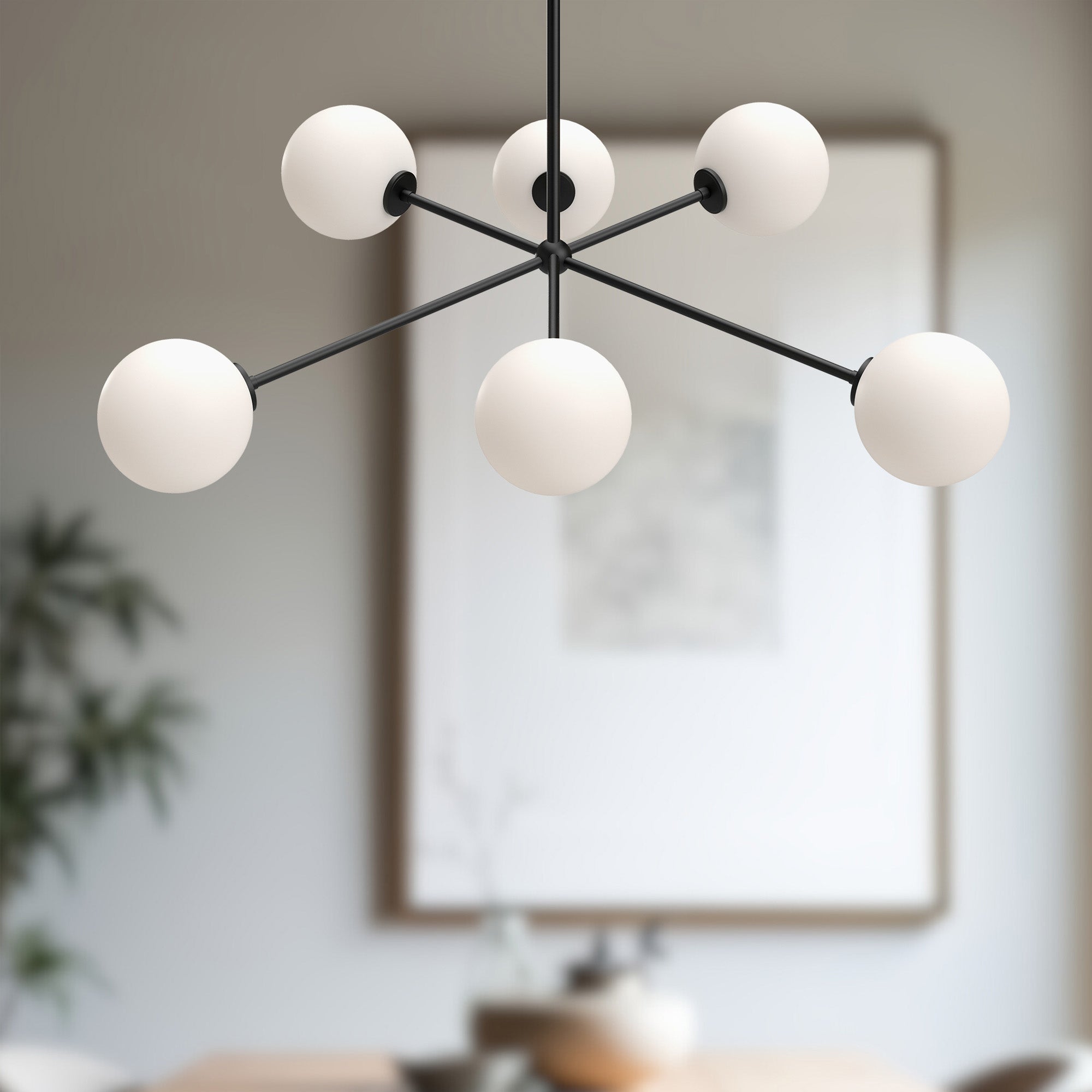 Cassia 40-in Steel Chandelier