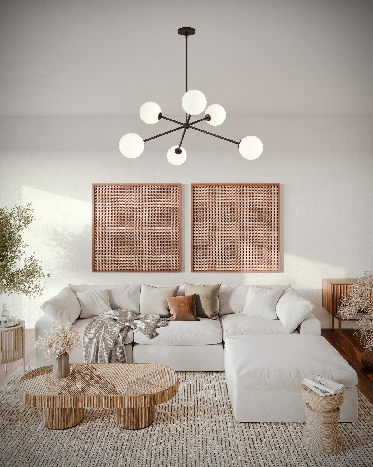 Cassia 40-in Steel Chandelier